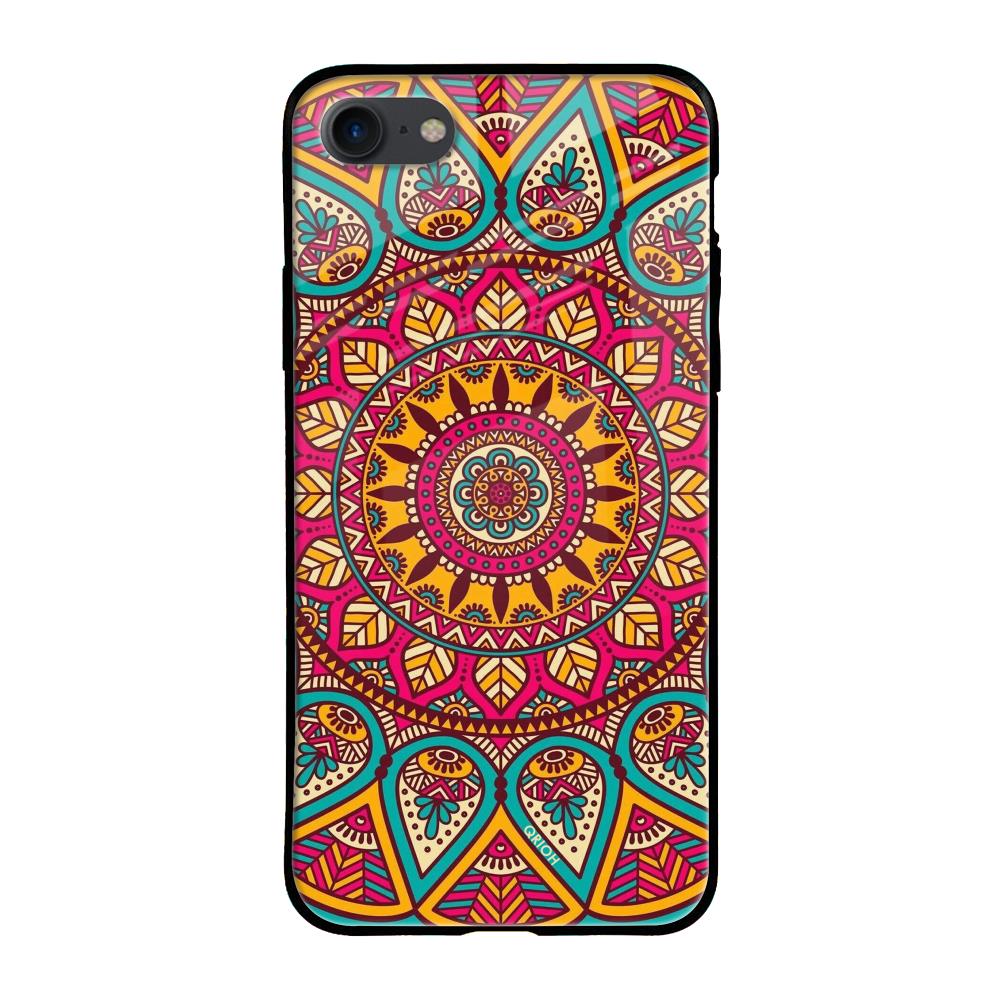 Elegant Mandala Apple iPhone SE 2020 Glass Cases & Covers Online