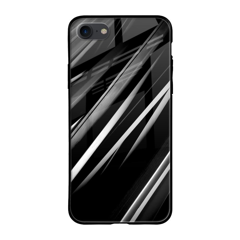 Black & Grey Gradient iPhone SE 2020 Glass Cases & Covers Online