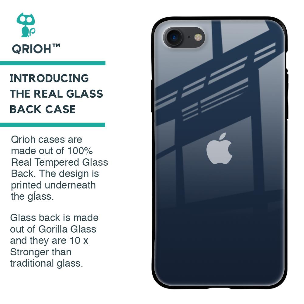 Overshadow Blue Glass Case For iPhone SE 2020