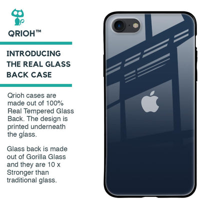Overshadow Blue Glass Case For iPhone SE 2020