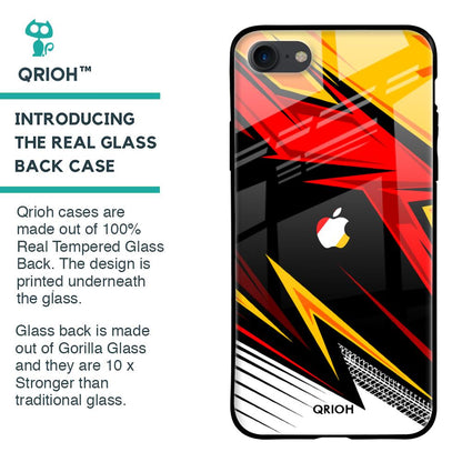 Race Jersey Pattern Glass Case For iPhone SE 2020
