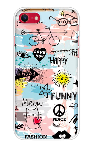 Happy Doodle iPhone SE 2020 Back Cover
