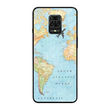 Travel Map Xiaomi Redmi Note 9 Pro Glass Back Cover Online