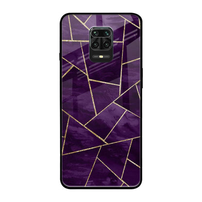 Geometric Purple Xiaomi Redmi Note 9 Pro Glass Back Cover Online