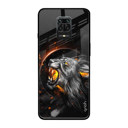 Aggressive Lion Xiaomi Redmi Note 9 Pro Glass Back Cover Online