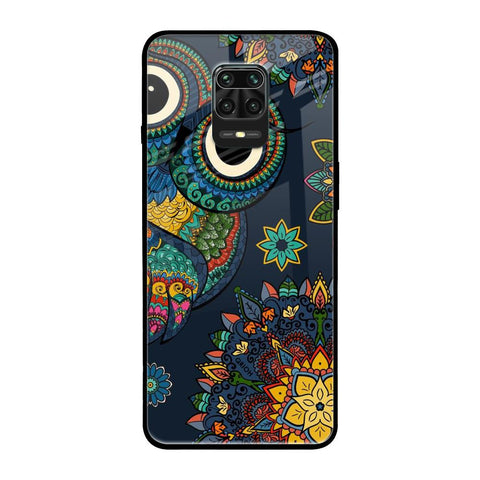 Owl Art Xiaomi Redmi Note 9 Pro Glass Back Cover Online