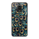 Peacock Feathers Redmi Note 9 Pro Glass Cases & Covers Online