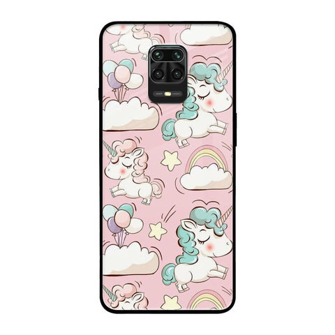 Balloon Unicorn Redmi Note 9 Pro Glass Cases & Covers Online
