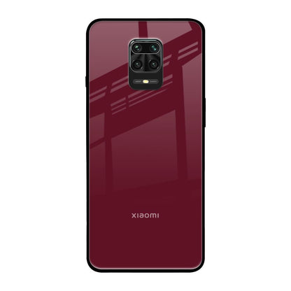 Classic Burgundy Xiaomi Redmi Note 9 Pro Glass Back Cover Online