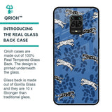 Blue Cheetah Glass Case for Xiaomi Redmi Note 9 Pro