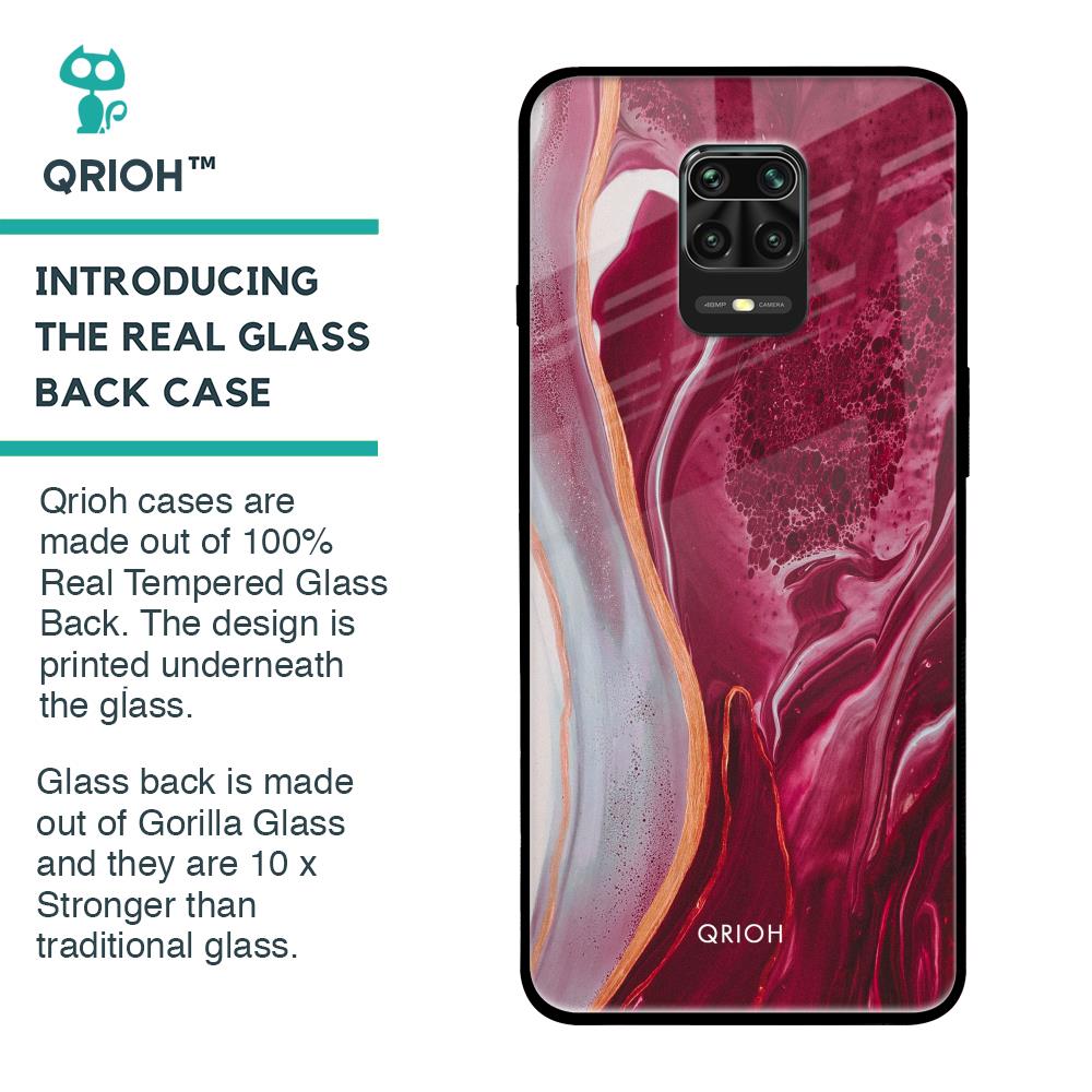 Crimson Ruby Glass Case for Xiaomi Redmi Note 9 Pro