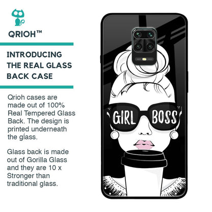 Girl Boss Glass Case For Xiaomi Redmi Note 9 Pro