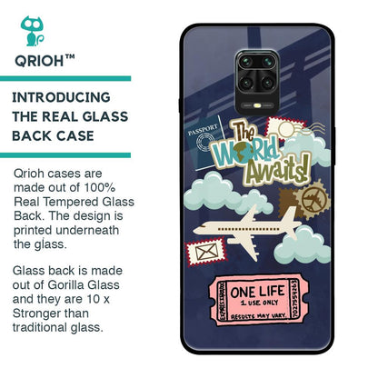 Tour The World Glass Case For Xiaomi Redmi Note 9 Pro