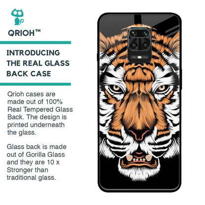 Angry Tiger Glass Case For Xiaomi Redmi Note 9 Pro