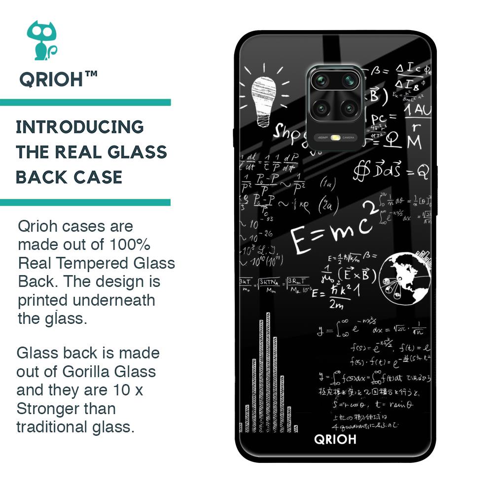 Funny Math Glass Case for Xiaomi Redmi Note 9 Pro