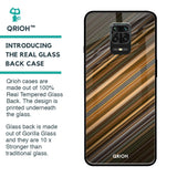Diagonal Slash Pattern Glass Case for Xiaomi Redmi Note 9 Pro