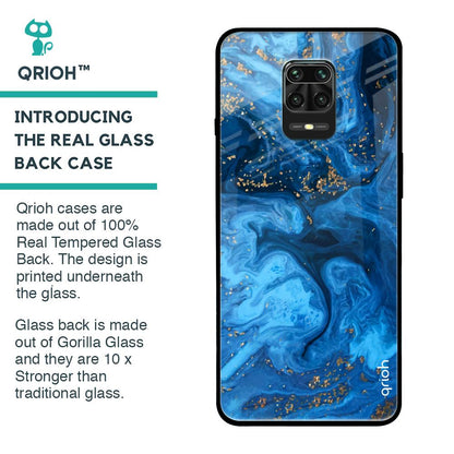 Gold Sprinkle Glass case for Xiaomi Redmi Note 9 Pro