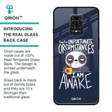 Struggling Panda Glass Case for Xiaomi Redmi Note 9 Pro