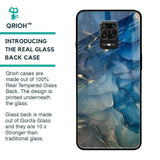 Blue Cool Marble Glass Case for Xiaomi Redmi Note 9 Pro