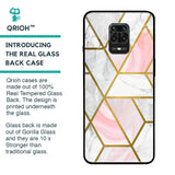 Geometrical Marble Glass Case for Xiaomi Redmi Note 9 Pro