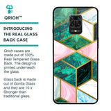 Seamless Green Marble Glass Case for Xiaomi Redmi Note 9 Pro