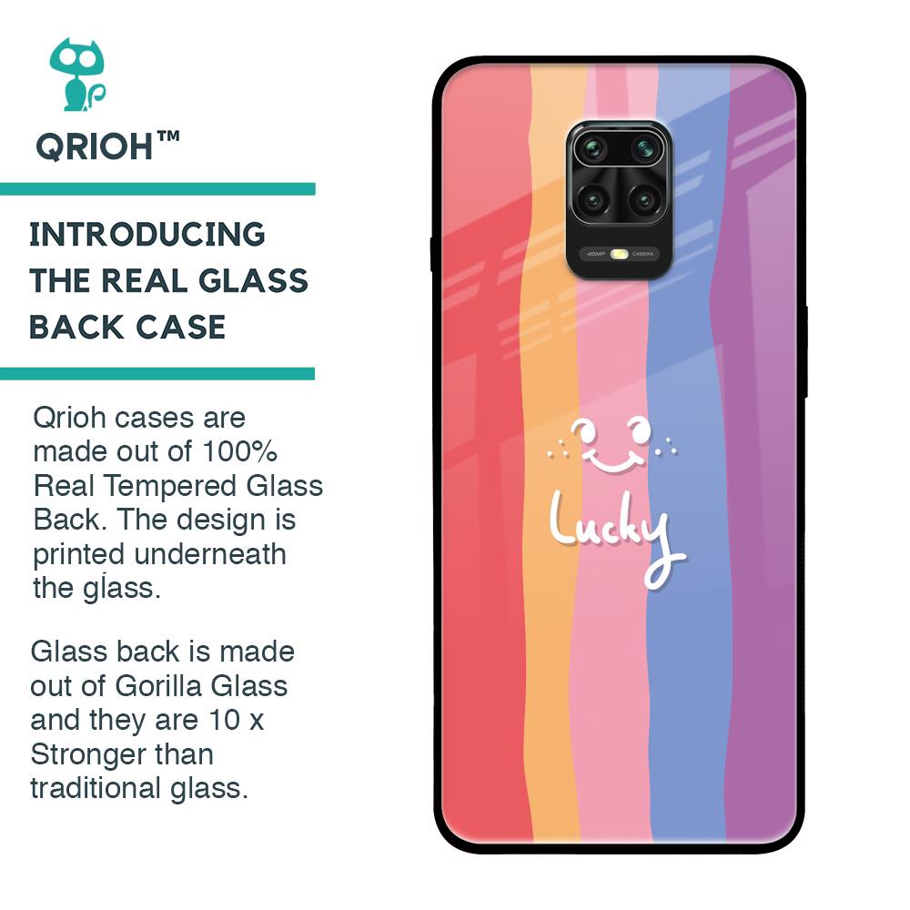 Lucky Abstract Glass Case for Xiaomi Redmi Note 9 Pro