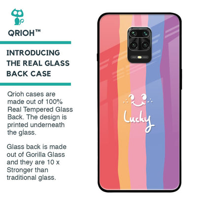 Lucky Abstract Glass Case for Xiaomi Redmi Note 9 Pro