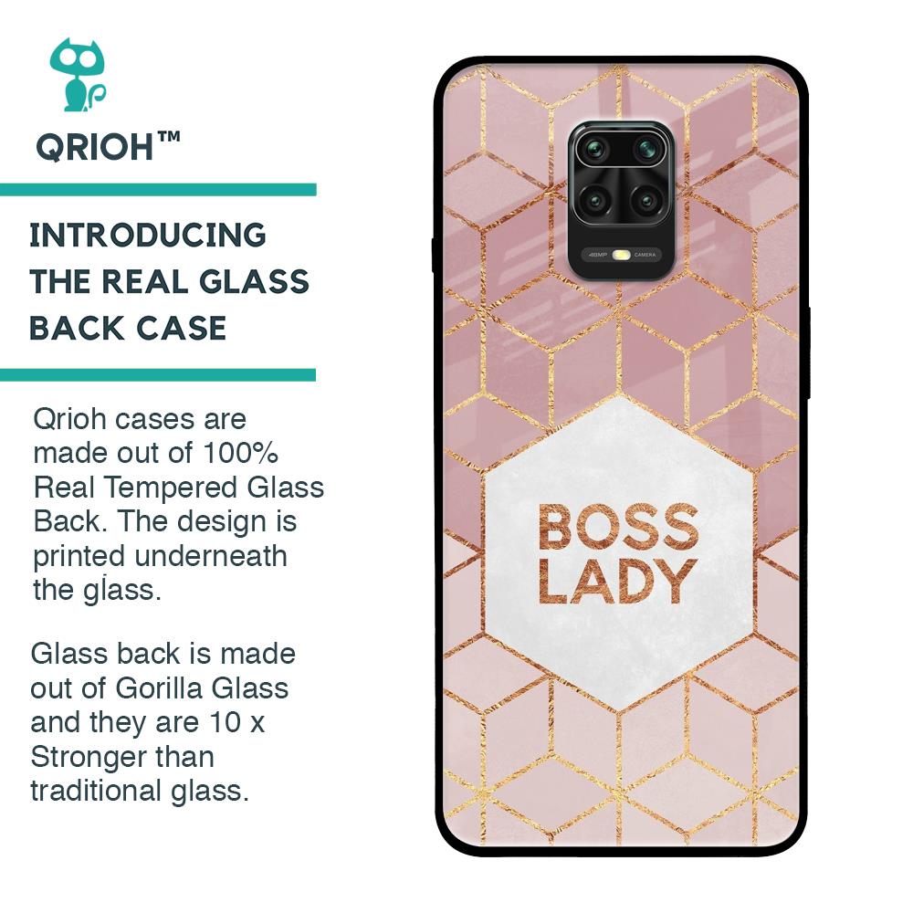 Boss Lady Glass Case for Xiaomi Redmi Note 9 Pro