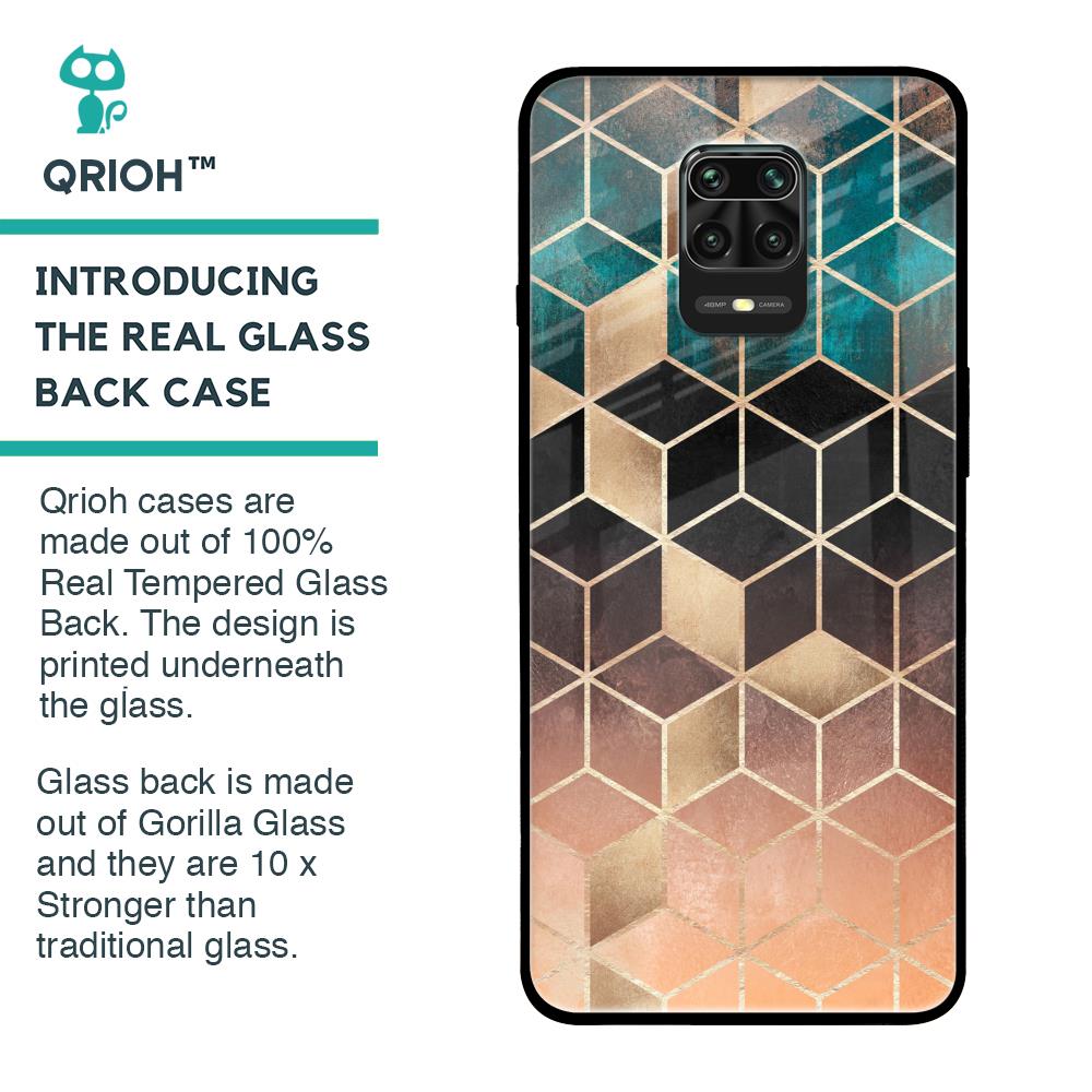 Bronze Texture Glass Case for Xiaomi Redmi Note 9 Pro