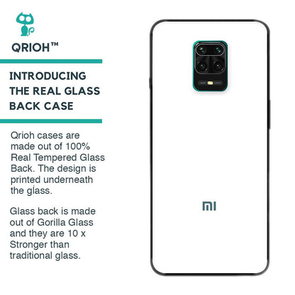 Arctic White Glass Case for Redmi Note 9 Pro