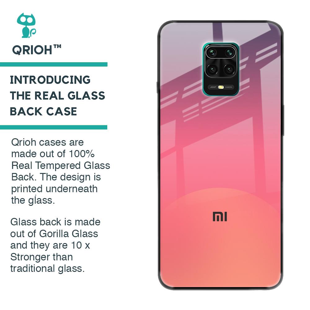 Sunset Orange Glass Case for Redmi Note 9 Pro