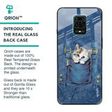 Kitty In Pocket Glass Case For Redmi Note 9 Pro