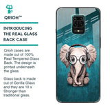 Adorable Baby Elephant Glass Case For Redmi Note 9 Pro