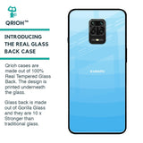 Wavy Blue Pattern Glass Case for Xiaomi Redmi Note 9 Pro