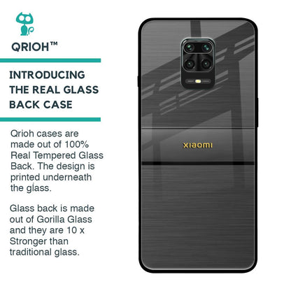 Grey Metallic Glass Case For Xiaomi Redmi Note 9 Pro