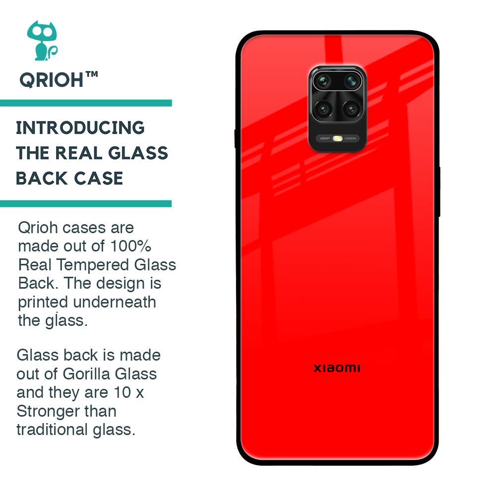 Blood Red Glass Case for Xiaomi Redmi Note 9 Pro