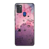 Space Doodles Samsung A21s Glass Back Cover Online
