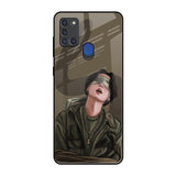 Blind Fold Samsung A21s Glass Back Cover Online