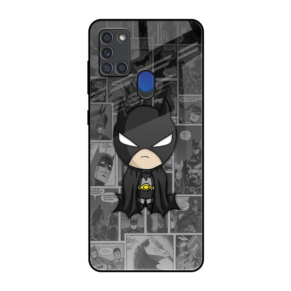 Cartoon Art Samsung A21s Glass Back Cover Online