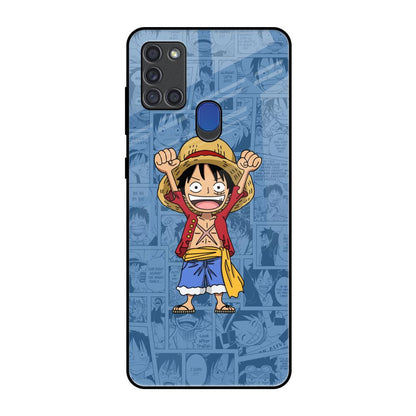 Chubby Anime Samsung A21s Glass Back Cover Online