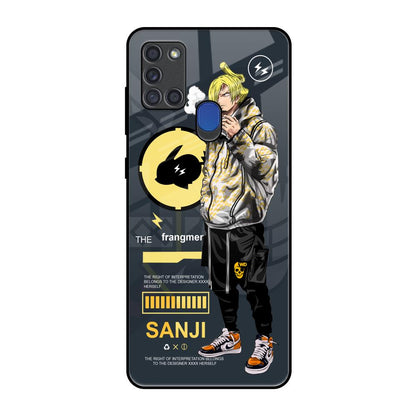 Cool Sanji Samsung A21s Glass Back Cover Online
