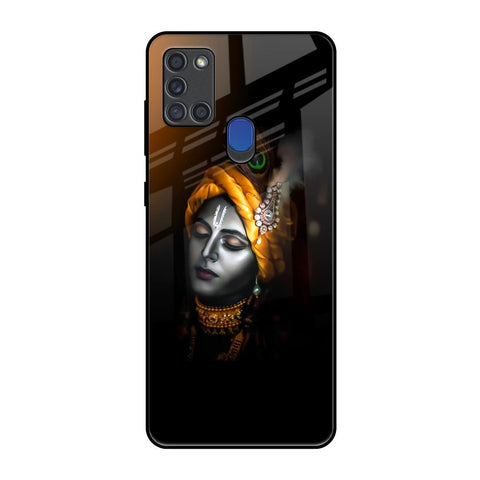 Ombre Krishna Samsung A21s Glass Back Cover Online