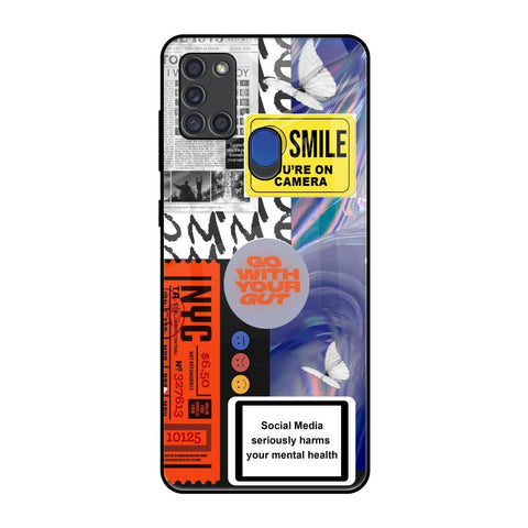 Smile for Camera Samsung A21s Glass Back Cover Online