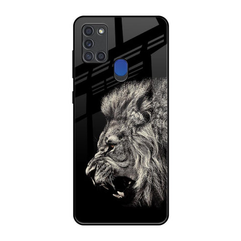 Brave Lion Samsung A21s Glass Back Cover Online