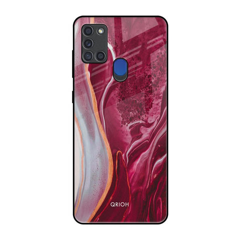 Crimson Ruby Samsung A21s Glass Back Cover Online