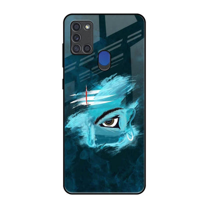 Power Of Trinetra Samsung A21s Glass Back Cover Online