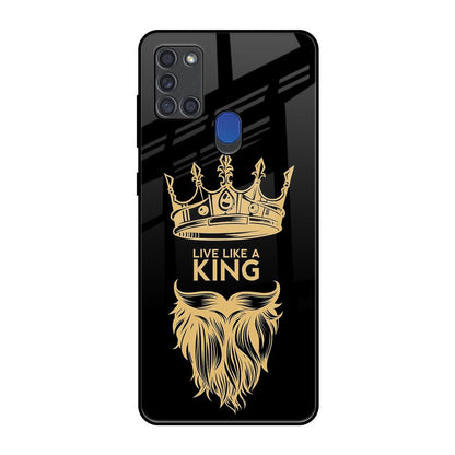 King Life Samsung A21s Glass Back Cover Online
