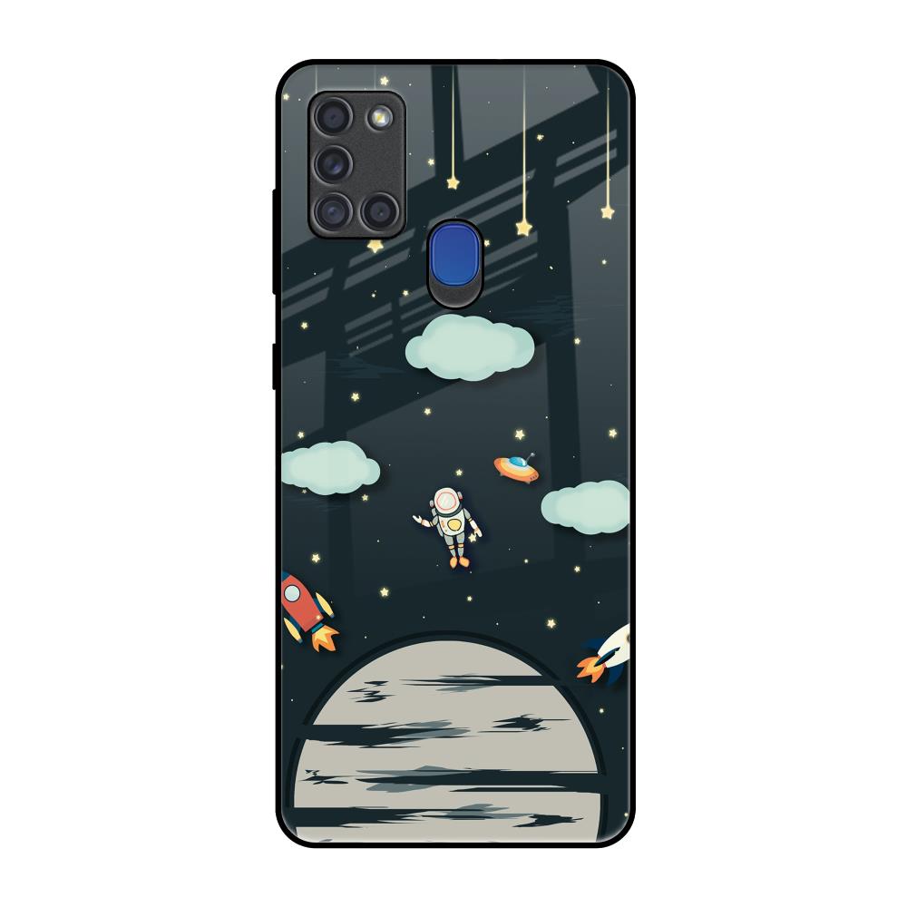 Astronaut Dream Samsung A21s Glass Back Cover Online