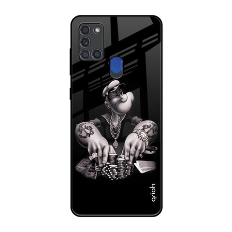 Gambling Problem Samsung A21s Glass Back Cover Online