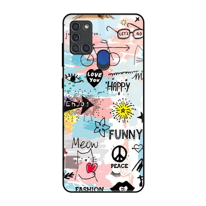 Just For You Samsung A21s Glass Back Cover Online